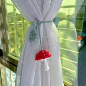 Handmade Crochet Red Mushroom NWOT